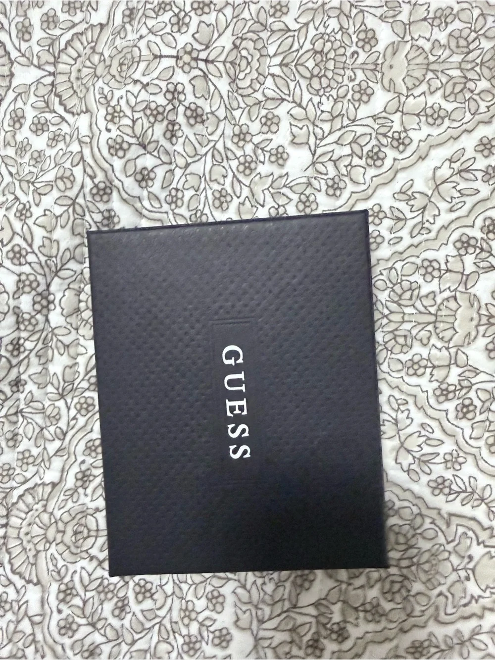 Guess Black Leather Bi-Fold Wallet with Embossed G